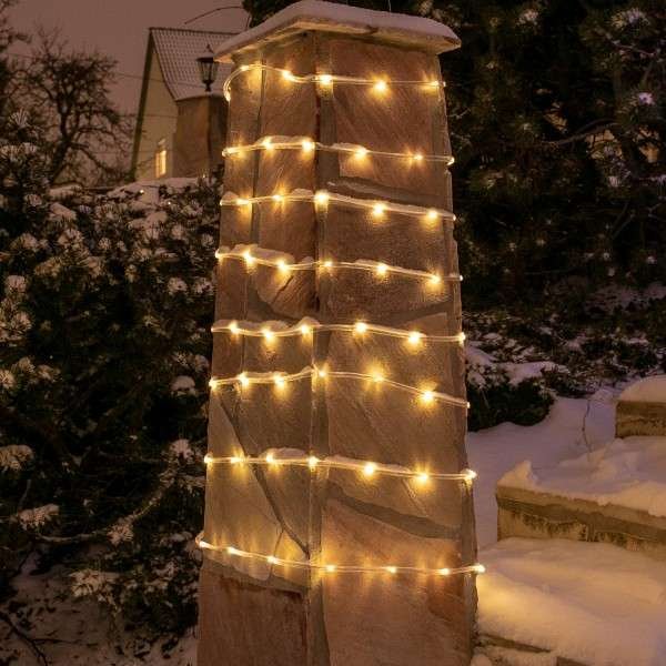 Napelemes fényfüzér meleg fehér 100 LED - 10m - Image 2