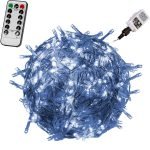 LED fényfüzér hideg fehér 40m (400 LED) távirányítóval