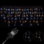 LED jégcsap fényfüggöny hideg - meleg fehér 5m (200 LED)