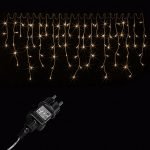 LED jégcsap fényfüggöny meleg fehér 10m (400 LED)