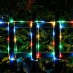Napelemes fényfüzér színes 100 LED - 10m