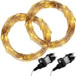 Micro LED tündérfény meleg fehér 20 m (200 LED), 2 szett