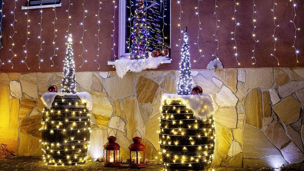 VOLTRONIC LED fényfüggöny teraszon